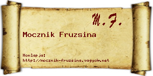 Mocznik Fruzsina névjegykártya